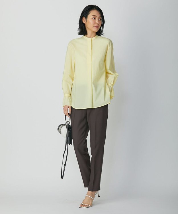 ICB 【洗える】エコナイロンストレッチ プルオーバーブラウス ライトイエロー系