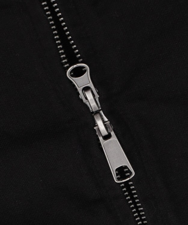 WEGO ノースリーブグラフィックZIPパーカー ブラック