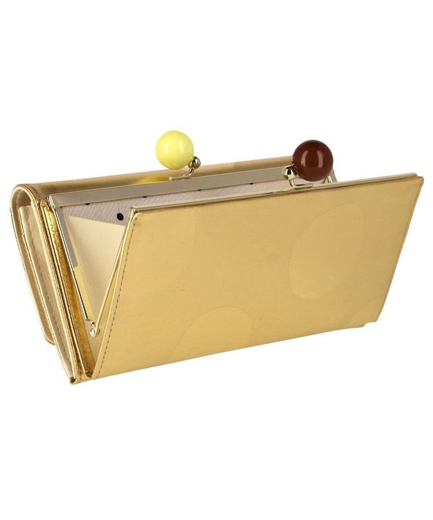 tsumori chisato CARRY ズームドット がま口 長財布 ゴールド