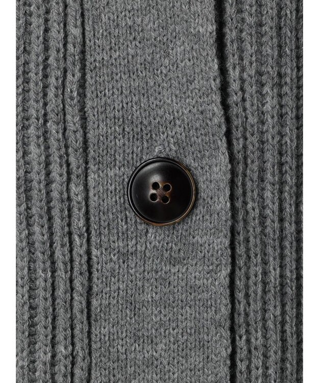 Green Parks 洗える　Ｖネックニットカーディガン Gray Mixture