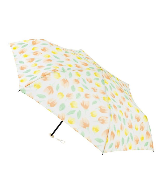 MOONBAT estaa 【耐風】折りたたみ傘 チューリップフォレスト UV オレンジ