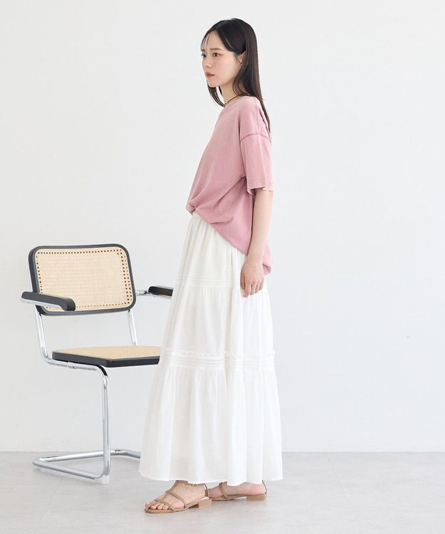 earth music&ecology ピグメント風Tシャツ Pink