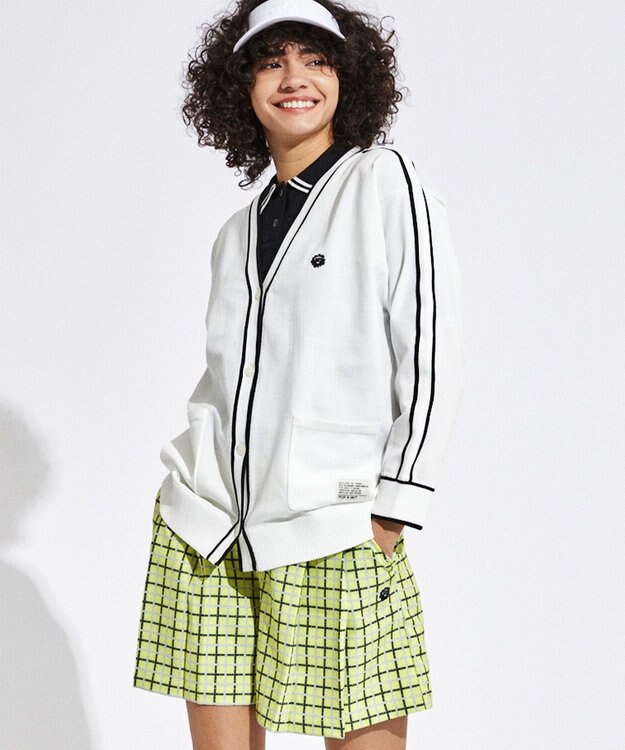 PW CIRCULUS 【WOMEN】ライン カーディガン ゴルフウェア レディース ホワイト系