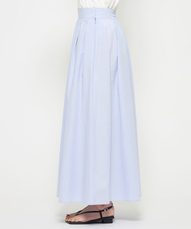 uncrave カラータイプライター フレアスカート サックス