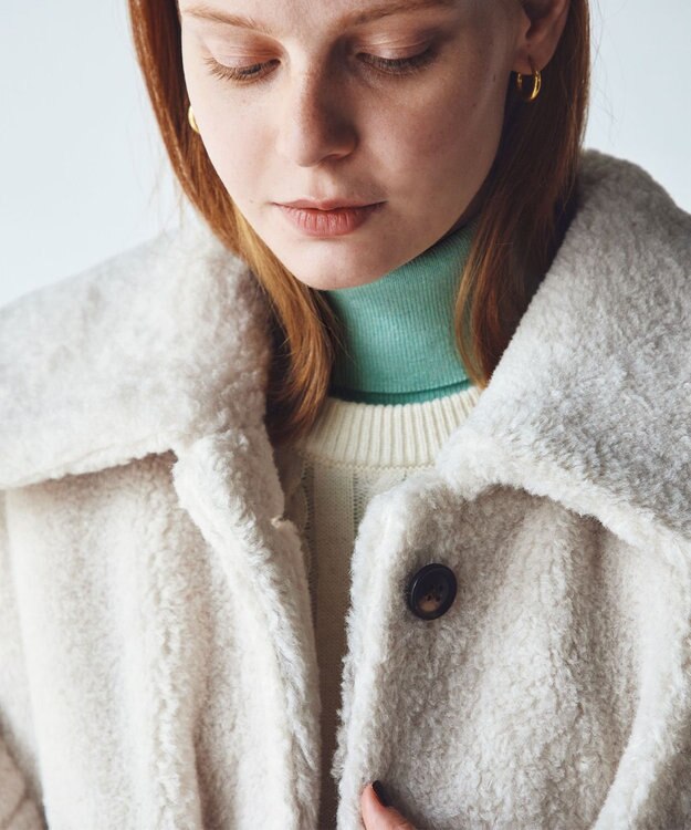 組曲 ルーズフィットタートル ニット グリーン系