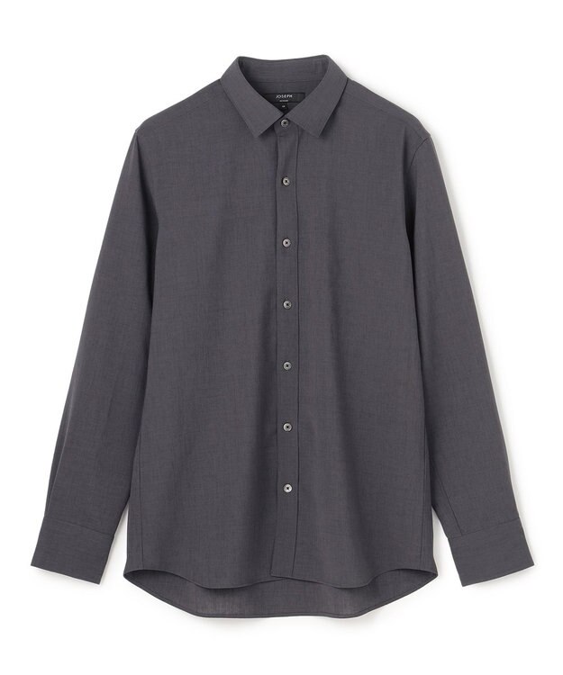 JOSEPH HOMME 【機能素材】テクノボイルストレッチ　レギュラーカラーシャツ グレー系