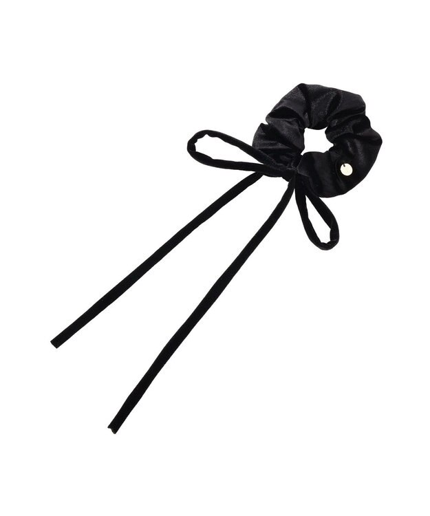 Maison de FLEUR ベロアリボンシュシュ Black