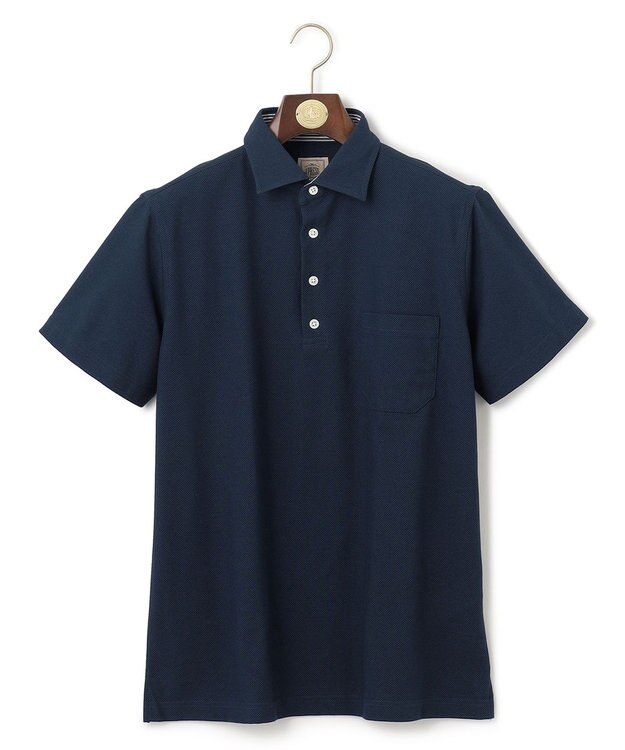 J.PRESS MEN 【ビジネスおすすめ / 吸水速乾】ドレスハニカム ポロシャツ ネイビー系