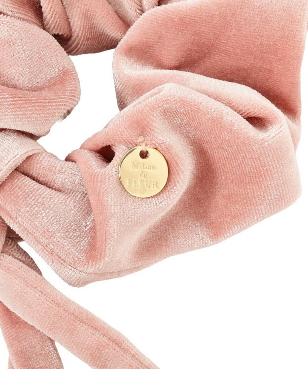 Maison de FLEUR ベロアリボンシュシュ Pink