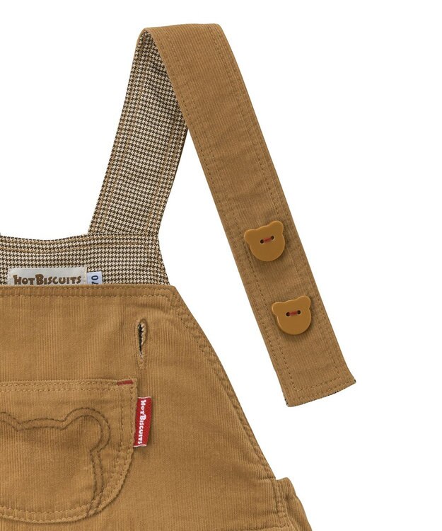 MIKI HOUSE HOT BISCUITS コーデュロイオーバーオール＆Tシャツギフトセット【BOX付き】 ベージュ