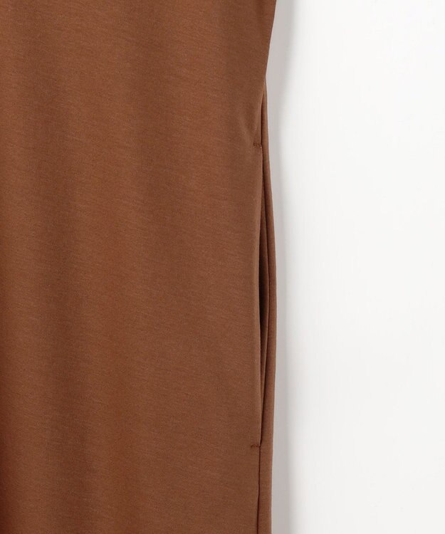 自由区 リラクシージャージー ドレス テラコッタブラウン