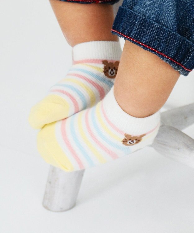 MIKI HOUSE HOT BISCUITS 【9-19cm / 靴下2足セット】ローカット ソックスパック2足セット アイボリー