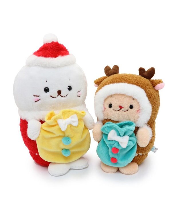 Mother garden しろたん お座り サンタクロース マスコット 19cm お座りぬいぐるみ 赤