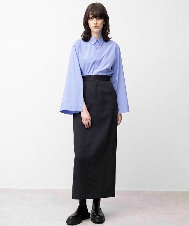 NAVE 【Nave】タイプライター シャツ ブルー系