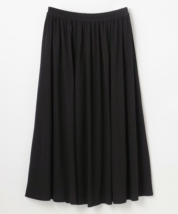 ANY 【2SET】バイカラーニット×布帛スカートセット ライトグレー×ブラック