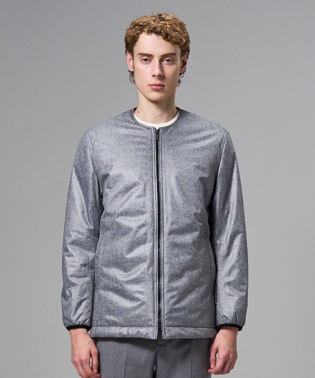 JOSEPH HOMME 新素材【アウタードッキング対応】ラインアートジャガード　ブルゾン ライトグレー系