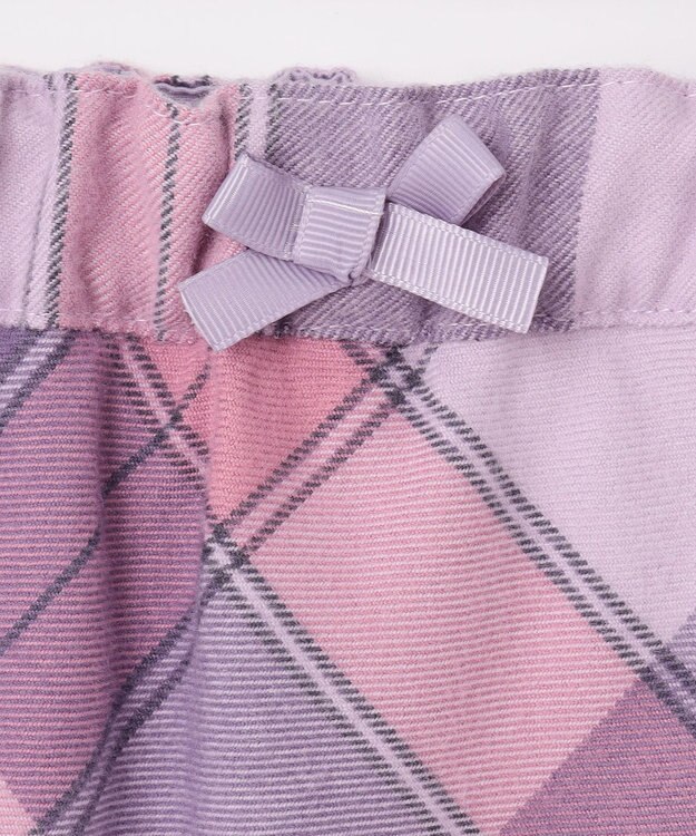 ANY KIDS チェック スカッツ ラベンダー系チェック