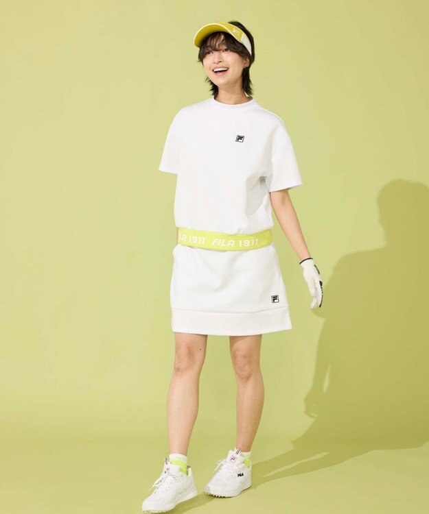 FILA GOLF／marie claire 【FILA GOLF】 ダンボールニットスカート ホワイト