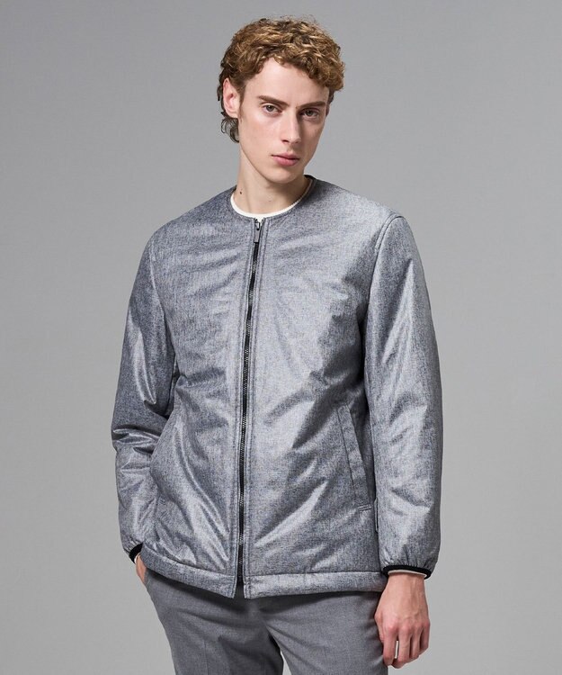 JOSEPH HOMME 新素材【アウタードッキング対応】ラインアートジャガード　ブルゾン ライトグレー系