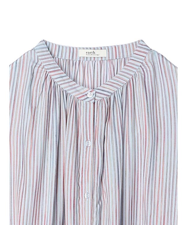 earth music&ecology マルチストライプワンピース Sax