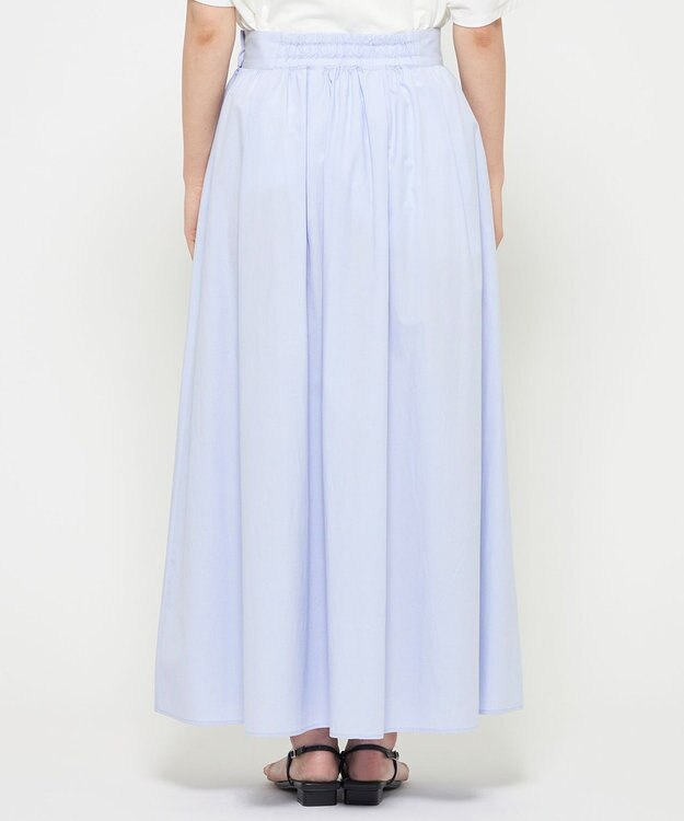 uncrave カラータイプライター フレアスカート サックス