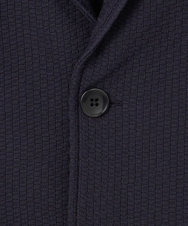 J.PRESS MEN 【KING SIZE】【ウォッシャブル】コンフィーリンクス ニットジャケット ネイビー系