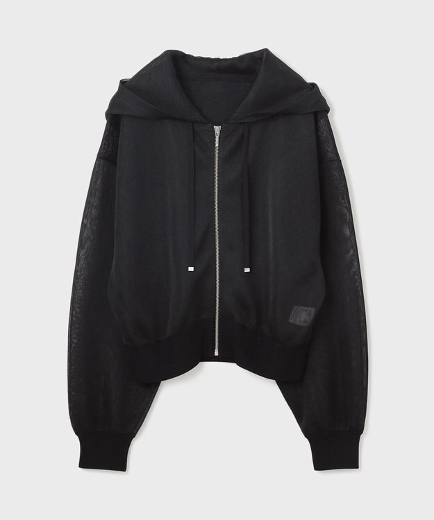 GRACE CONTINENTAL シアーニットパーカー ブラック