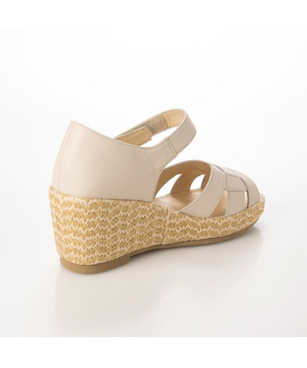 MODE ET JACOMO <D'ICI>カットワークストラップサンダル アイボリー