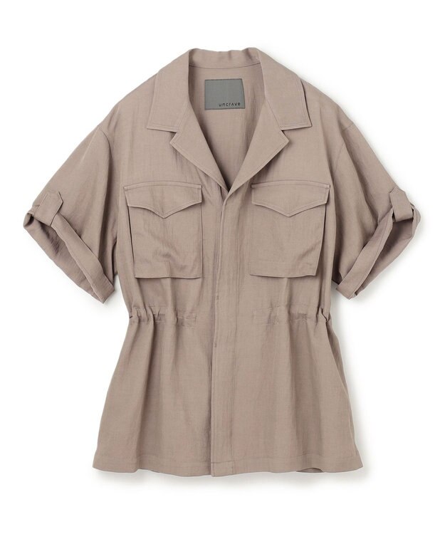 uncrave ドレープツイル ミリタリー ジャケット トープ（佐藤晴美さん着用）