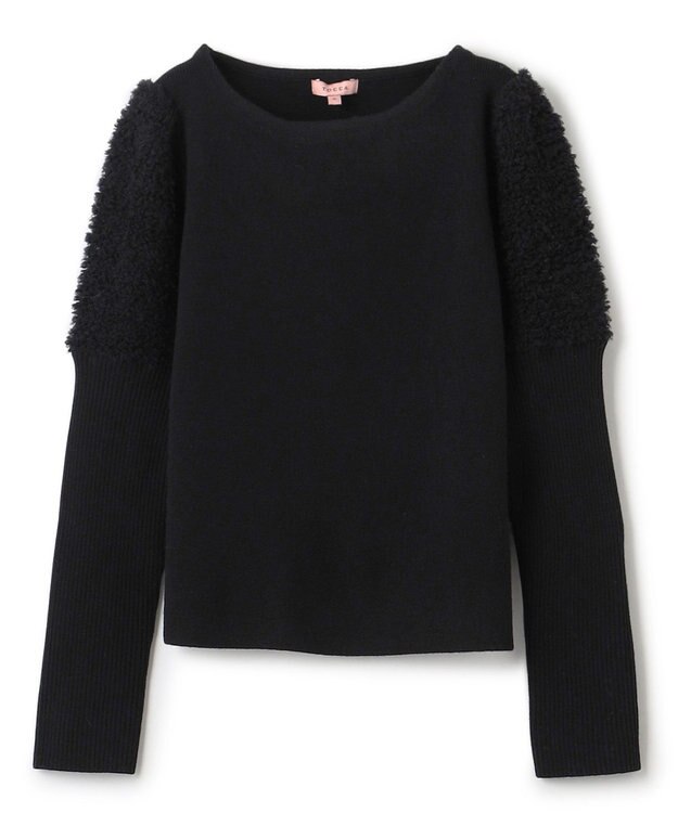 TOCCA 【洗える】CREAM PUFF KNIT ニットプルオーバー ブラック系