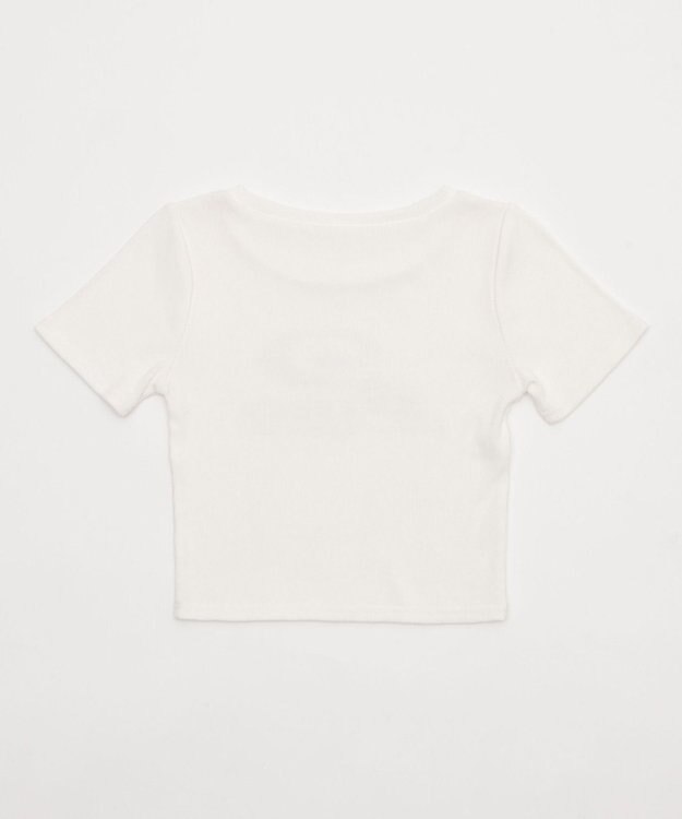 WEGO 別注PIKOラメ　リブT ホワイト