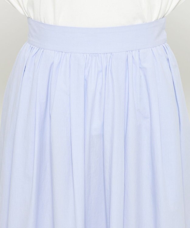 uncrave カラータイプライター フレアスカート サックス