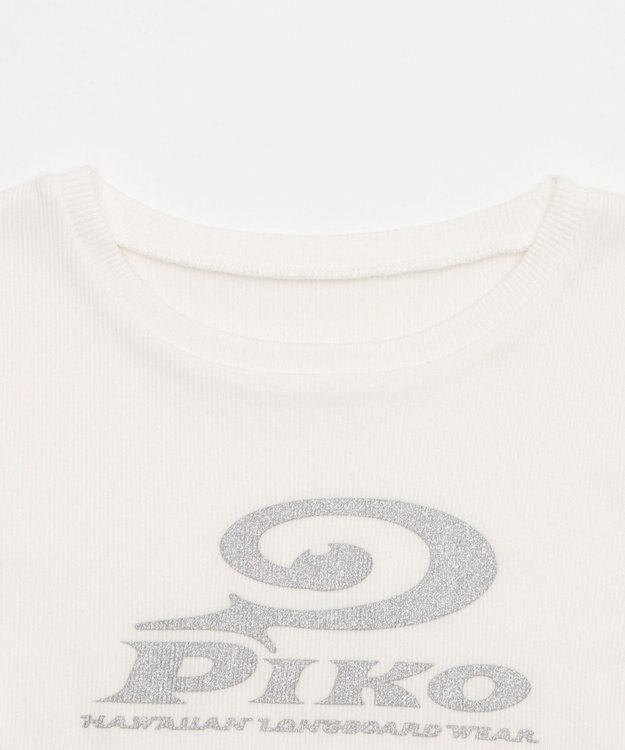 WEGO 別注PIKOラメ　リブT ホワイト