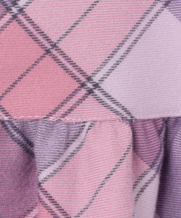 ANY KIDS チェック スカッツ ラベンダー系チェック