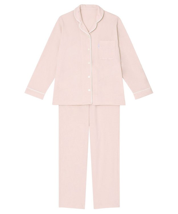 ワコール／睡眠科学 【パジャマ】　長袖・長ズボン　希少な超長綿「天綿」パジャマ　睡眠科学／ワコール　YDX521 ピンク