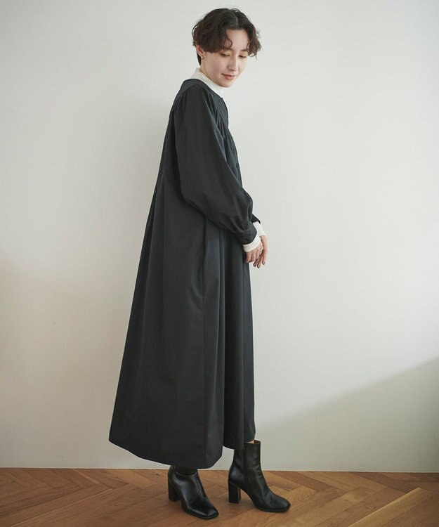 #Newans 【ANSWER for ほど甘トレンド】キルトカラーワンピース ブラック系9