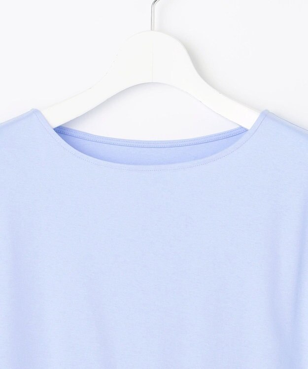 Feroux 【UVケア】フリルスリーブペプラム カットソー スカイブルー系