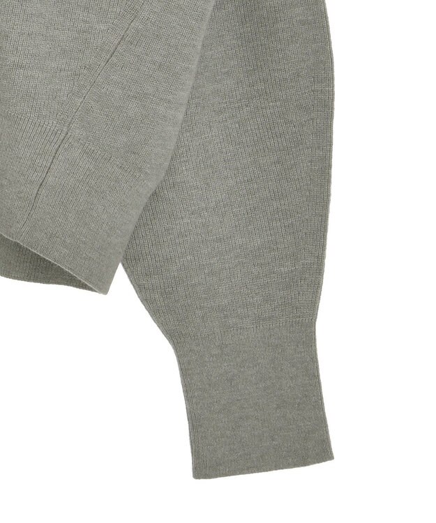 AMERICAN HOLIC バイパチ片畦衿付きニットプルオーバー Gray Mixture