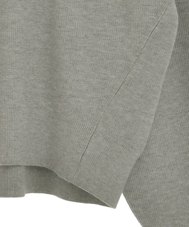 AMERICAN HOLIC バイパチ片畦衿付きニットプルオーバー Gray Mixture