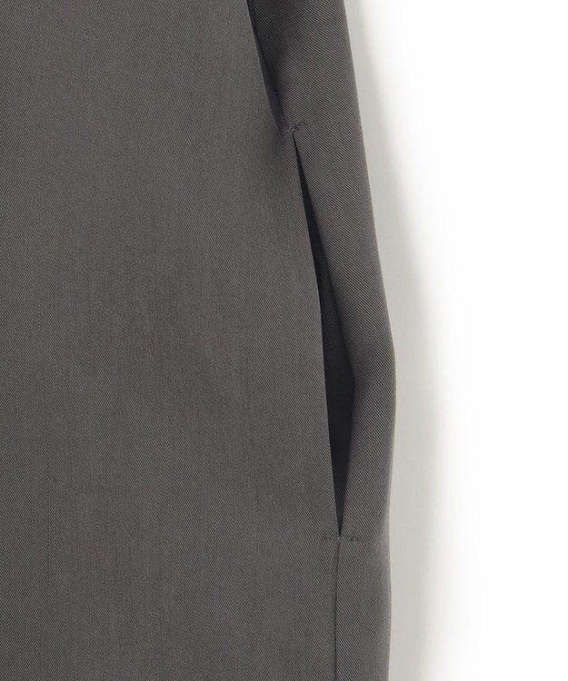 23区 S 【前後着用可能】フィブリルツイル ギャザー ワンピース グレー系