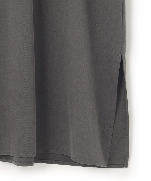 23区 S 【前後着用可能】フィブリルツイル ギャザー ワンピース グレー系