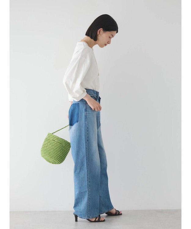 AMERICAN HOLIC ＵＶカット７分袖タックプルオーバー Off White