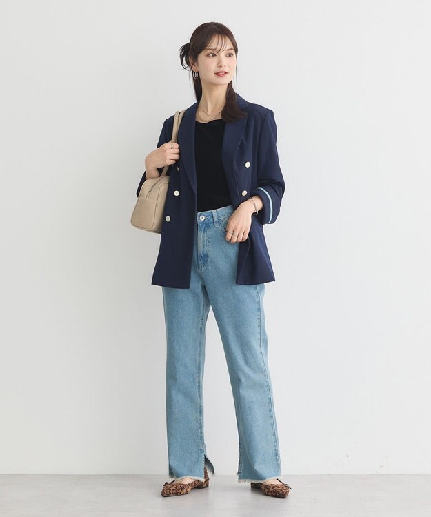 earth music&ecology テーラードジャケット Navy