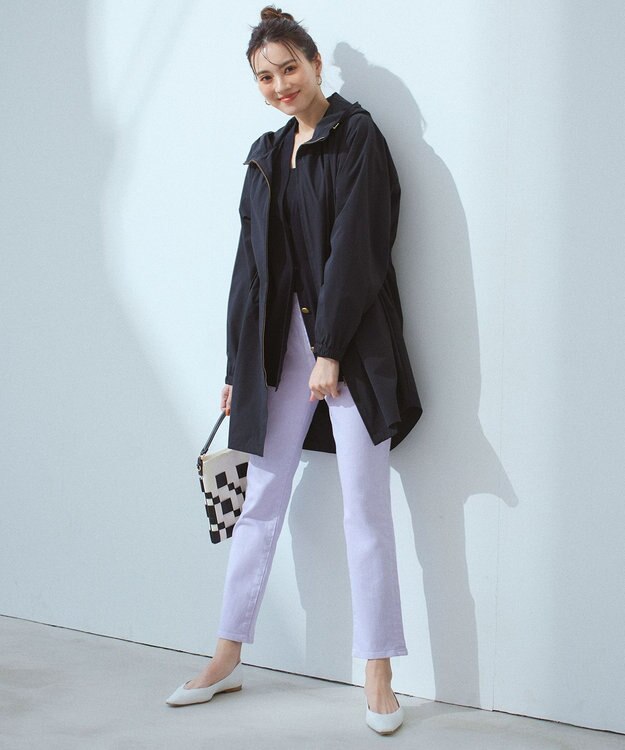 23区 S 【洗える】テンセルストレッチ Vネック カーディガン ネイビー系