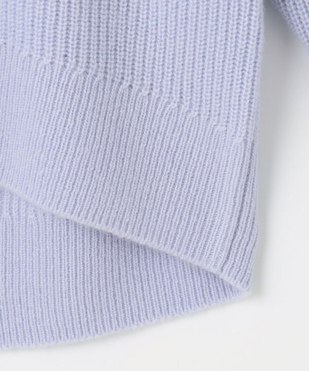 自由区 L 【洗える】ウールカシミヤブレンドプルオーバー ニット テンダーブルー