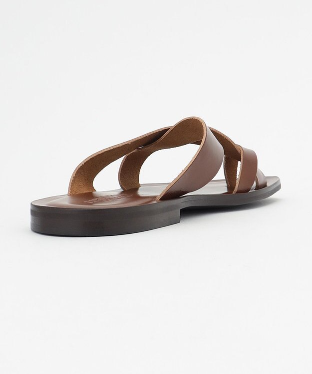 JOSEPH ABBOUD MOUNTAIN 【SPACE】レザーサンダル ダークブラウン系