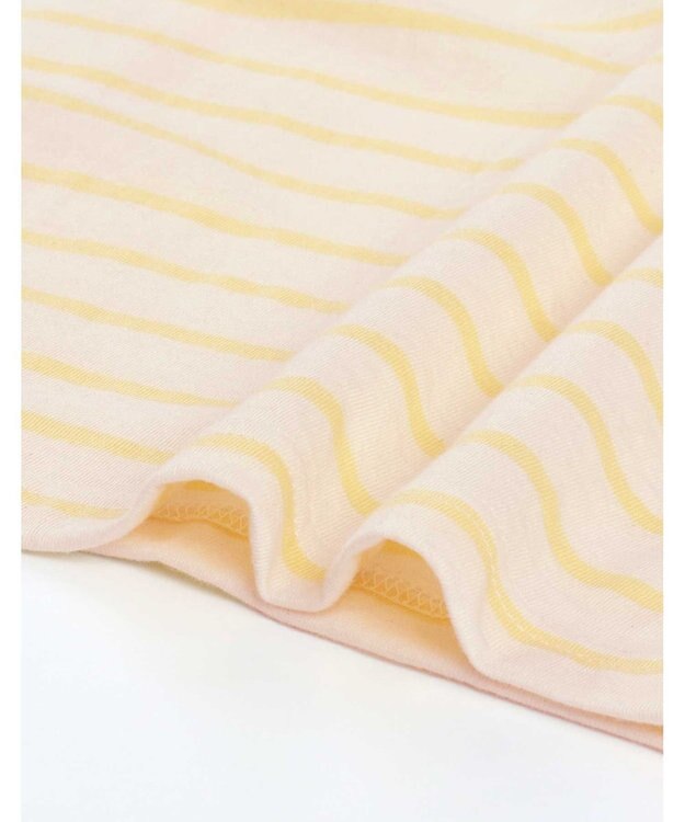 une nana cool 【綿100%】コットンボーダーパジャマ MADE WITH LIBERTY FABRIC イエロー