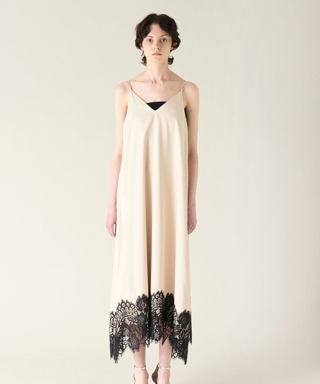GRACE CONTINENTAL レースコンビ2wayキャミワンピース ベージュ