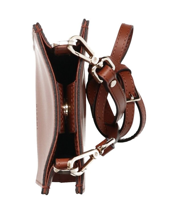 INTER-CHAUSSURES 【RIPANI】チェーンハンドルミニショルダーバッグ ブラウン