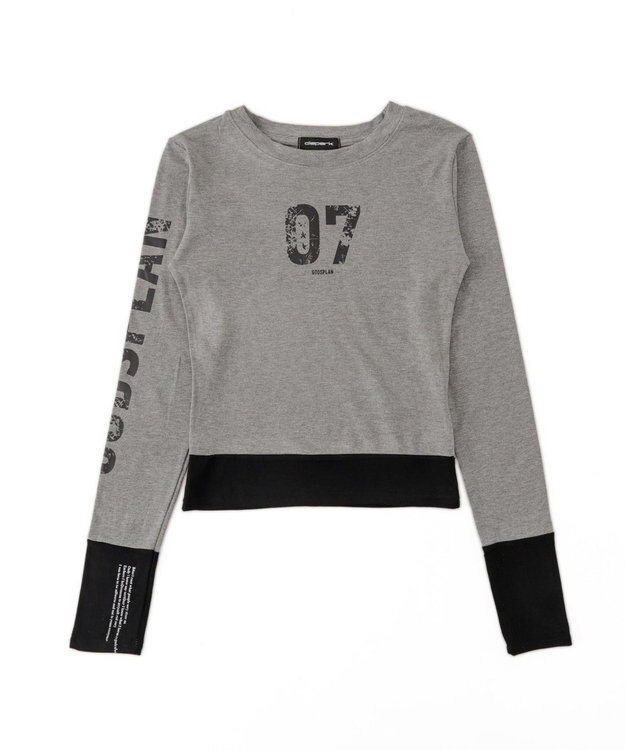 WEGO ナンハリングーレイヤードトップス グレー